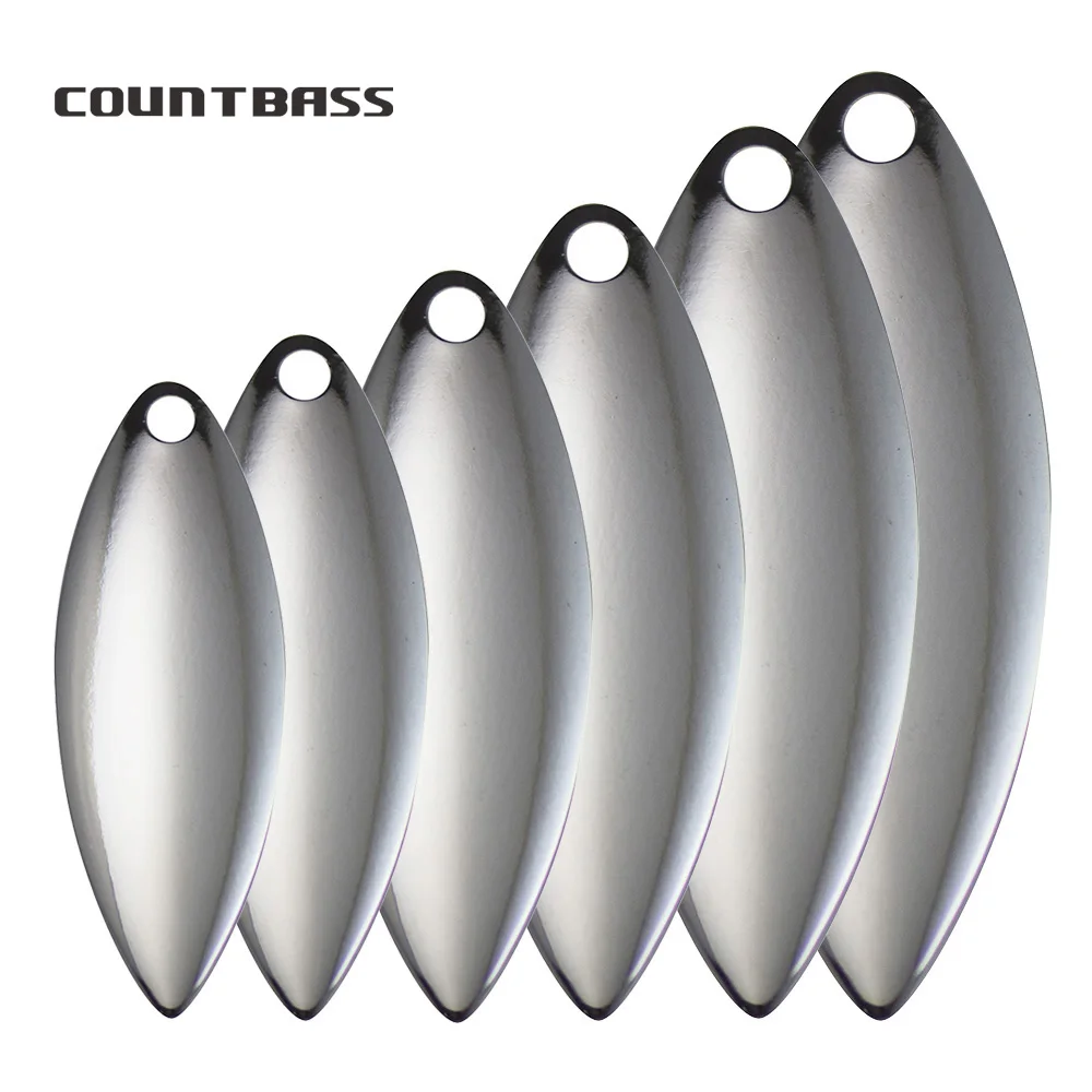 Fishing Lure Blade Bait - Countbass 50 قطعة حجم 1-6 النيكل