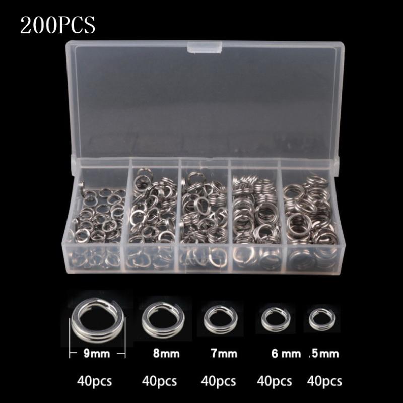 Fishing Lure Accessories - 200 قطعة من حلقات الفولاذ المقاوم