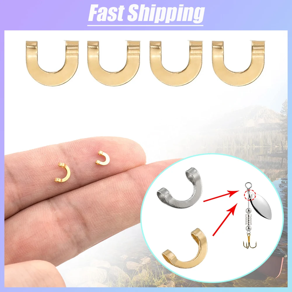 Fishing Lure Spinner - 100 قطعة الصيد U على شكل