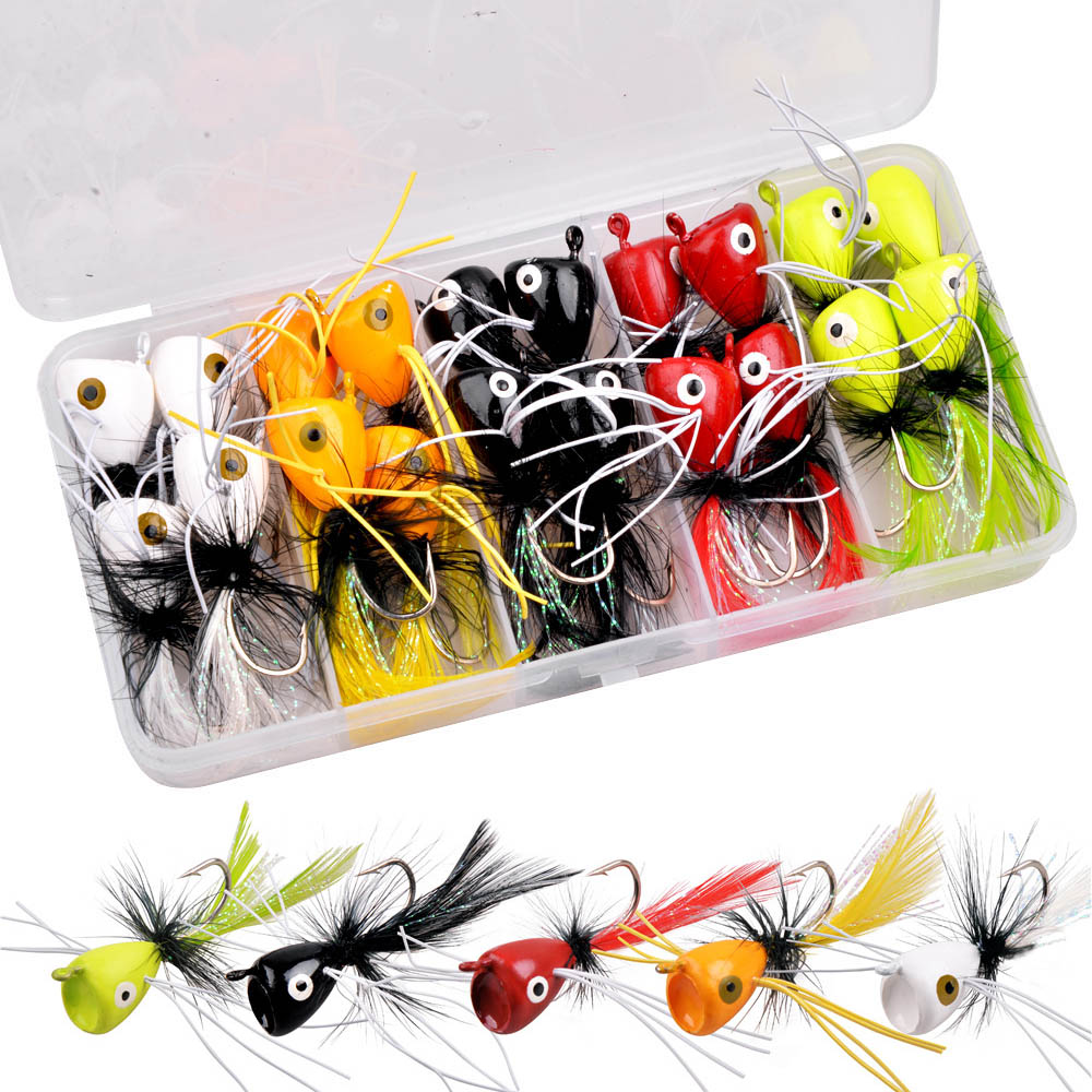 Fishing Lure Popper - 20 قطعة مجموعة طعوم صيد السمك