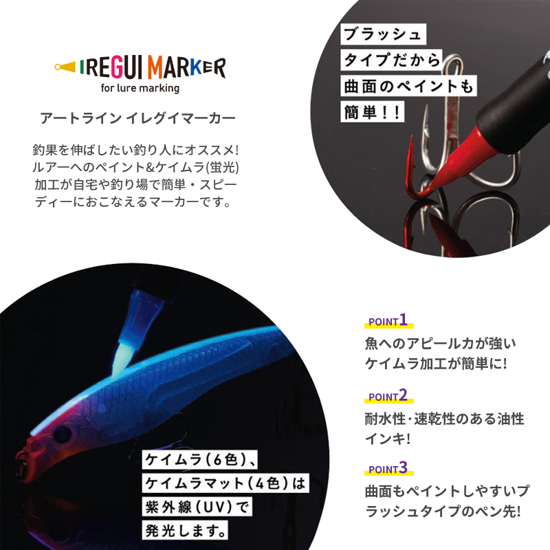 أداة صيد جديدة: قلم طلاء فلورس - مراجعة Fishing Lure Accessories وسعره
