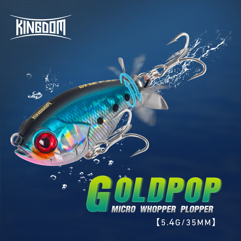 إغراء بوبر المملكة مع المروحة  - مراجعة Fishing Lure Popper وسعره
