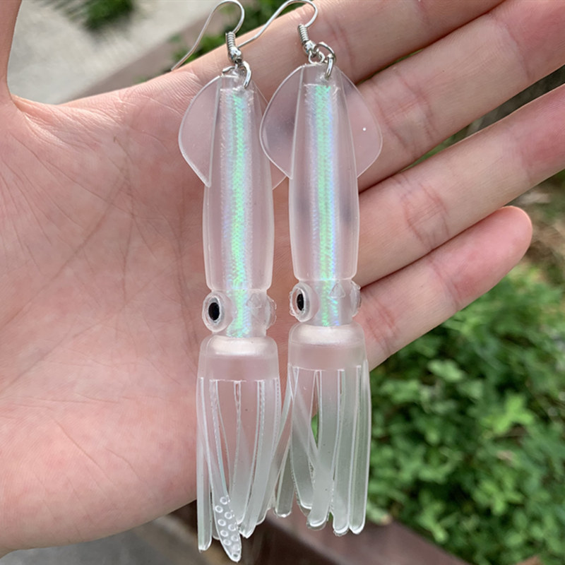 Noctilucience/لون أنبوب الحبار - مراجعة Fishing Lure Soft Plastic وسعره