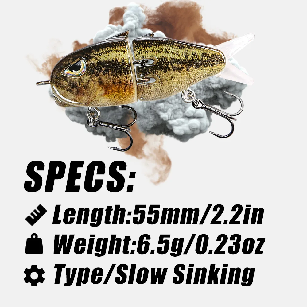 B & U بطيئة غرق الصيد إغراء 55 - مراجعة Fishing Lure Jerkbait وسعره