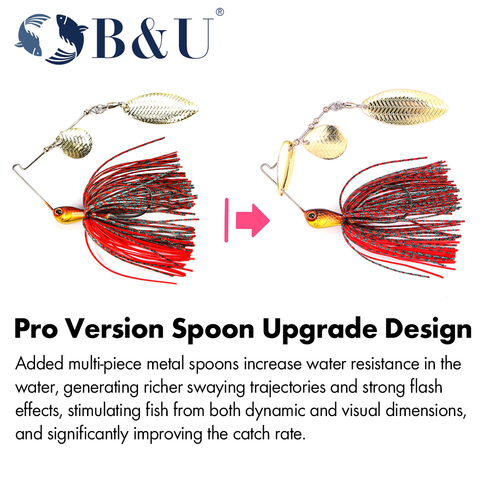B&U شفرة معدنية الصيد إغراء سب - مراجعة Fishing Lure Blade Bait وسعره