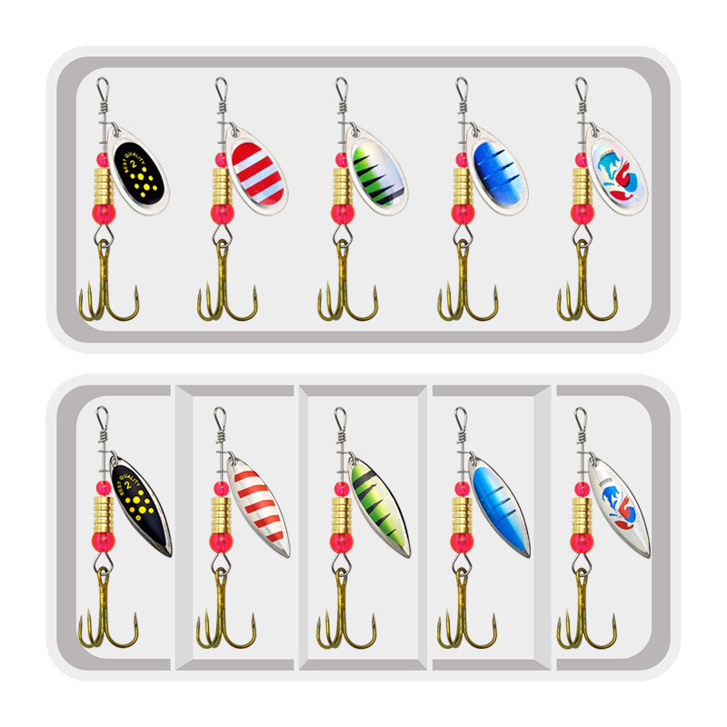 الصيد إغراء سبينر دوران ملاعق  - مراجعة Fishing Lure Spoon وسعره
