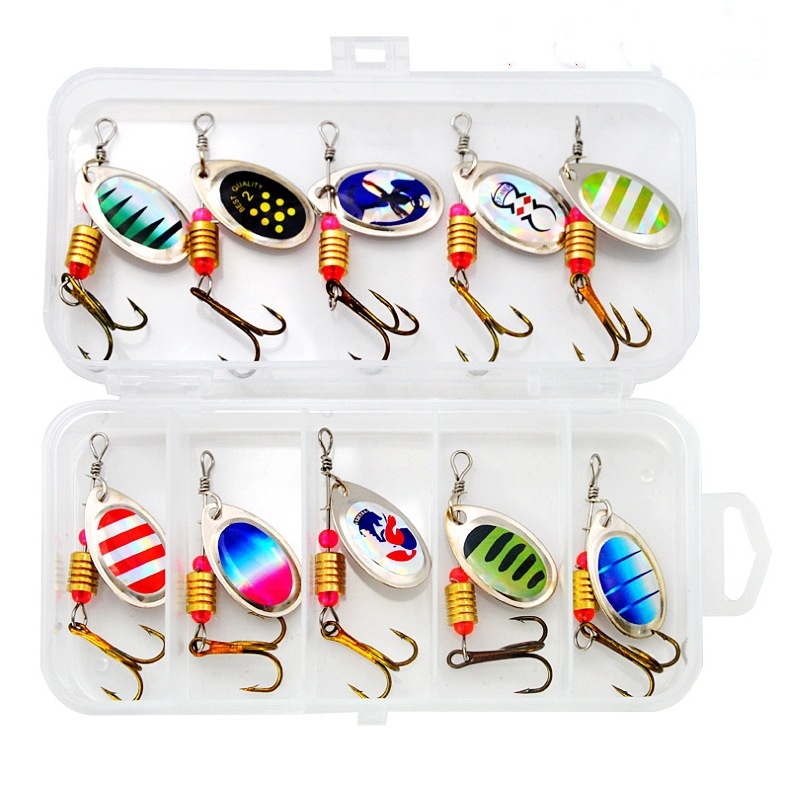 الصيد إغراء سبينر دوران ملاعق  - مراجعة Fishing Lure Spoon وسعره