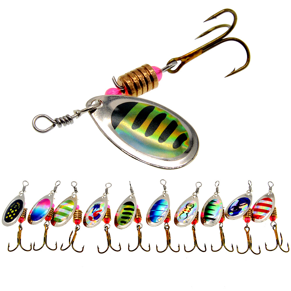 الصيد إغراء سبينر دوران ملاعق  - مراجعة Fishing Lure Spoon وسعره