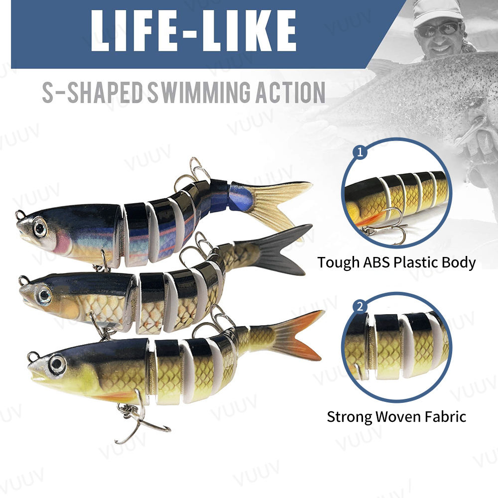 10 قطع من طعوم الصيد متعددة ال - مراجعة Fishing Lure Swimbait وسعره