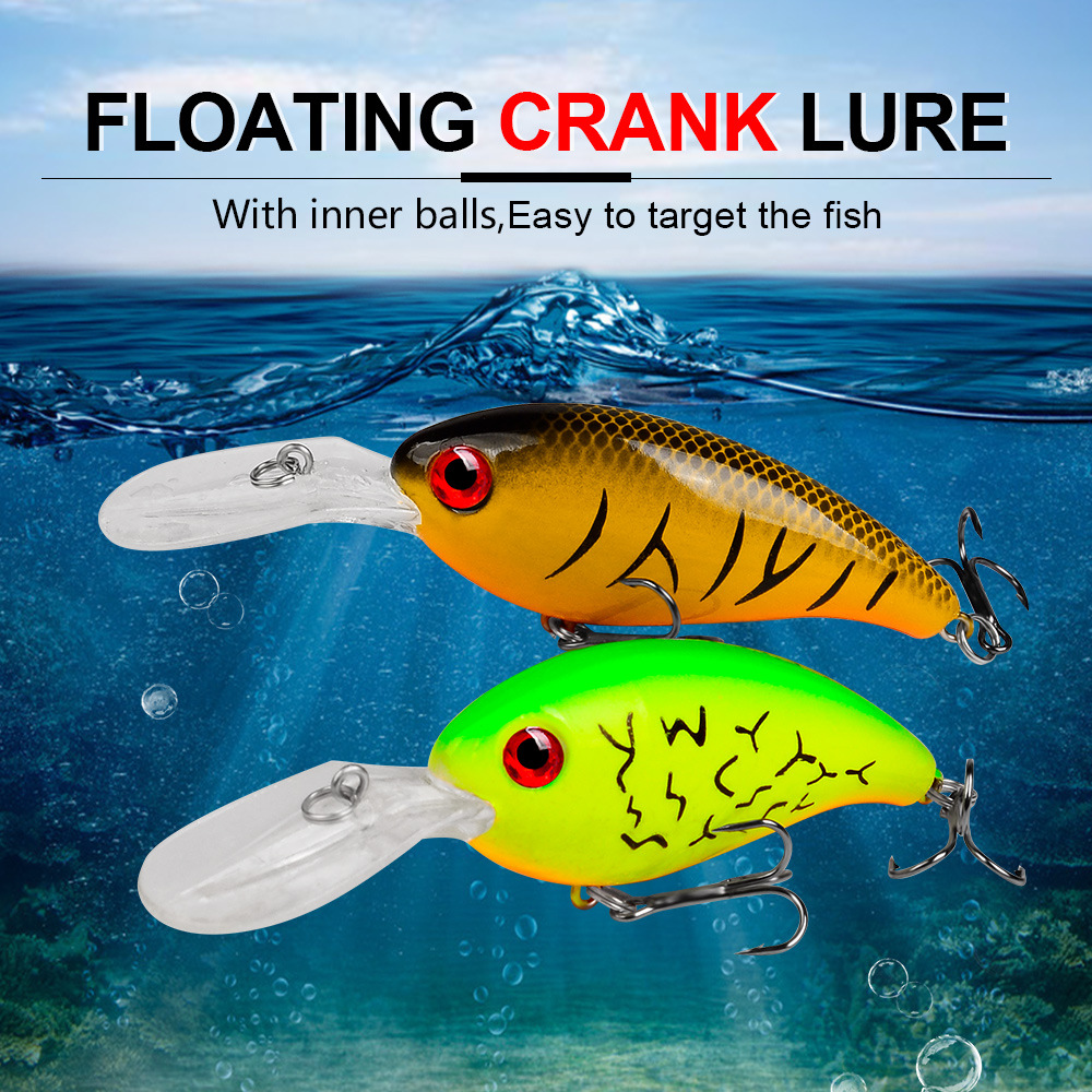 1 قطعة كرانكبيت الصيد السحر ال - مراجعة Fishing Lure Crankbait وسعره