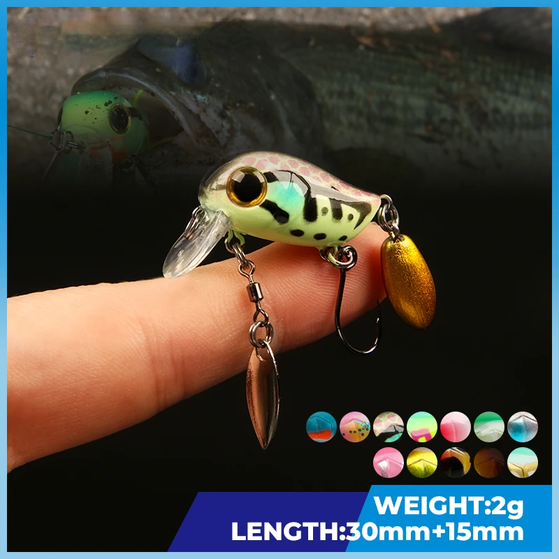 العائمة مايكرو كرانكبيتس 30mm2 - مراجعة Fishing Lure Crankbait وسعره