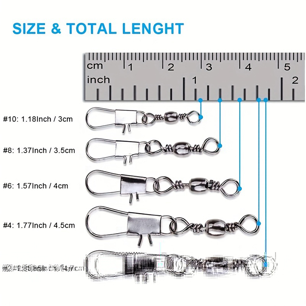 100 قطعة/الوحدة 4 # 6 # 8 # 10 - مراجعة Fishing Lure Accessories وسعره