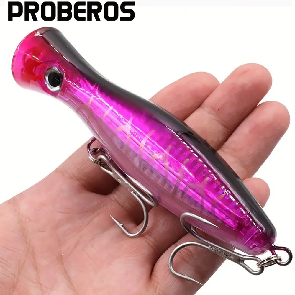 طعم صيد صناعي صلب من PROBEROS، - مراجعة Fishing Lure Popper وسعره