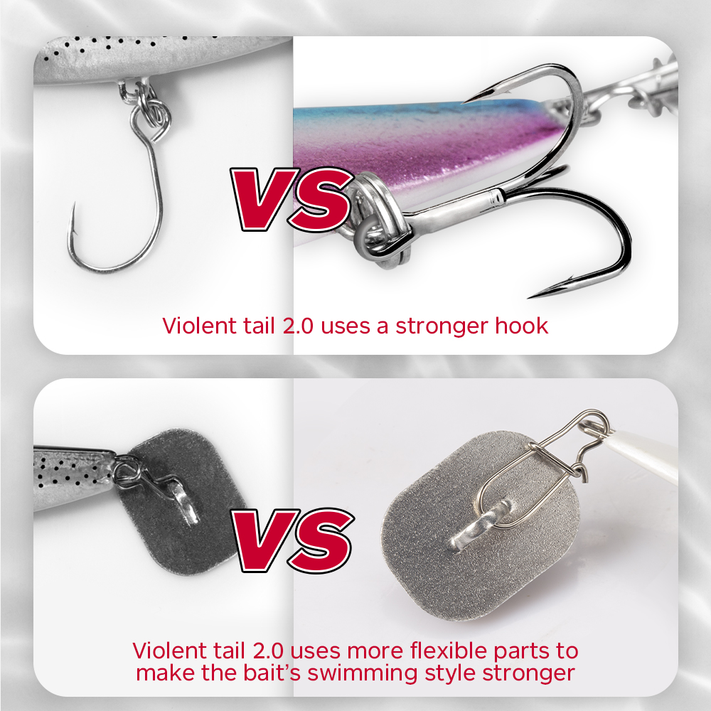 Hunthouse Violent Tail 2.0 طعم - مراجعة Fishing Lure Soft Plastic وسعره