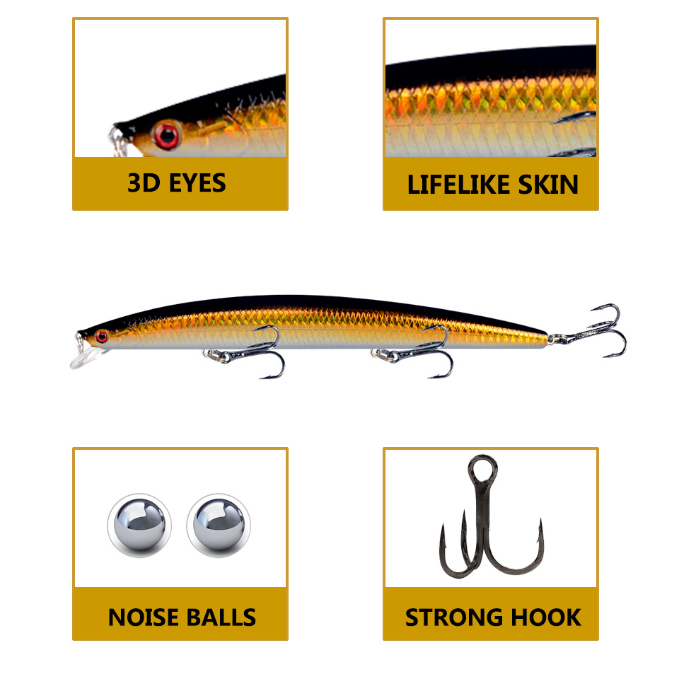 طعم صيد السمك المينو 18 سم 24  - مراجعة Fishing Lure Crankbait وسعره