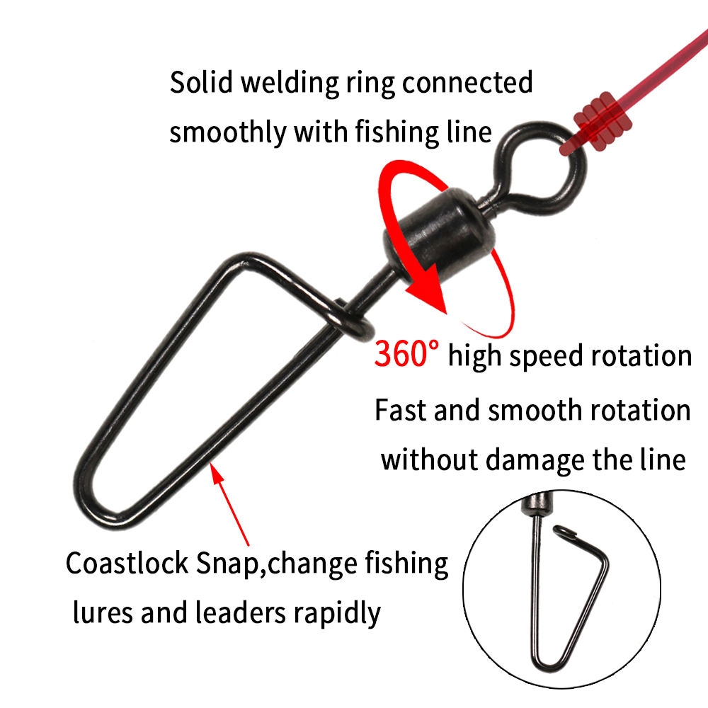 20 قطعة # خطاف صيد دوار مقاس 1 - مراجعة Fishing Lure Accessories وسعره