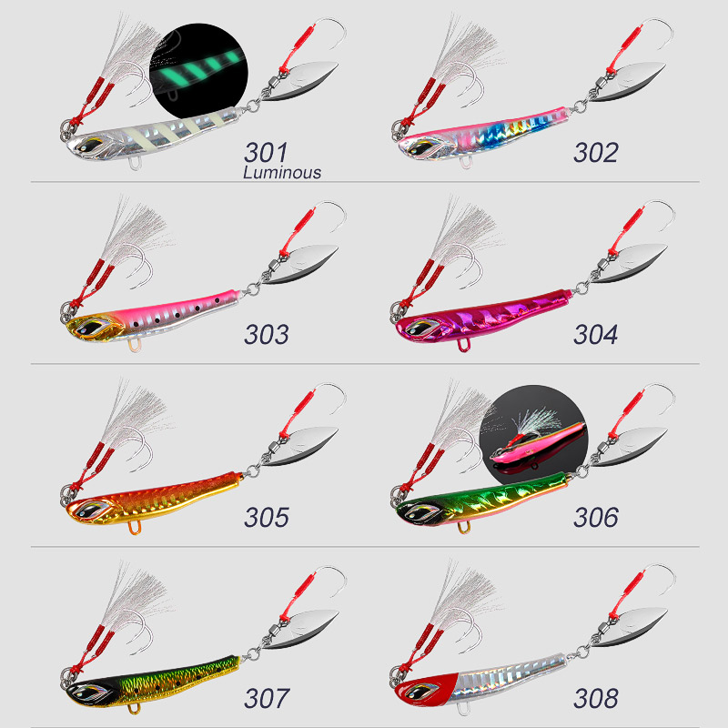 Noeby-معدن تهزهز إغراء مع القف - مراجعة Fishing Lure Blade Bait وسعره