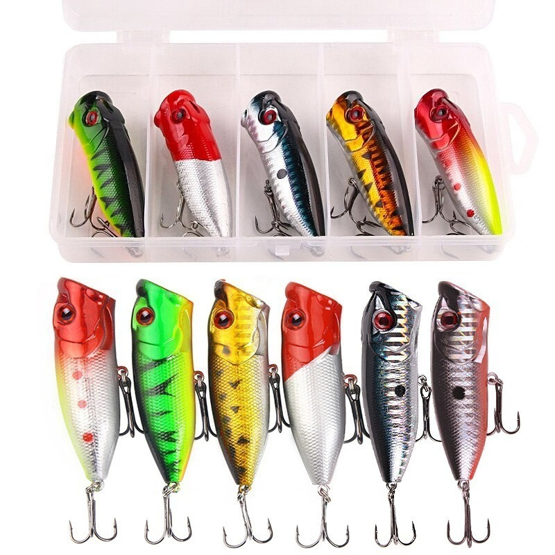 6 قطعة 6 ألوان (حقيبة opp)/5 ق - مراجعة Fishing Lure Topwater وسعره