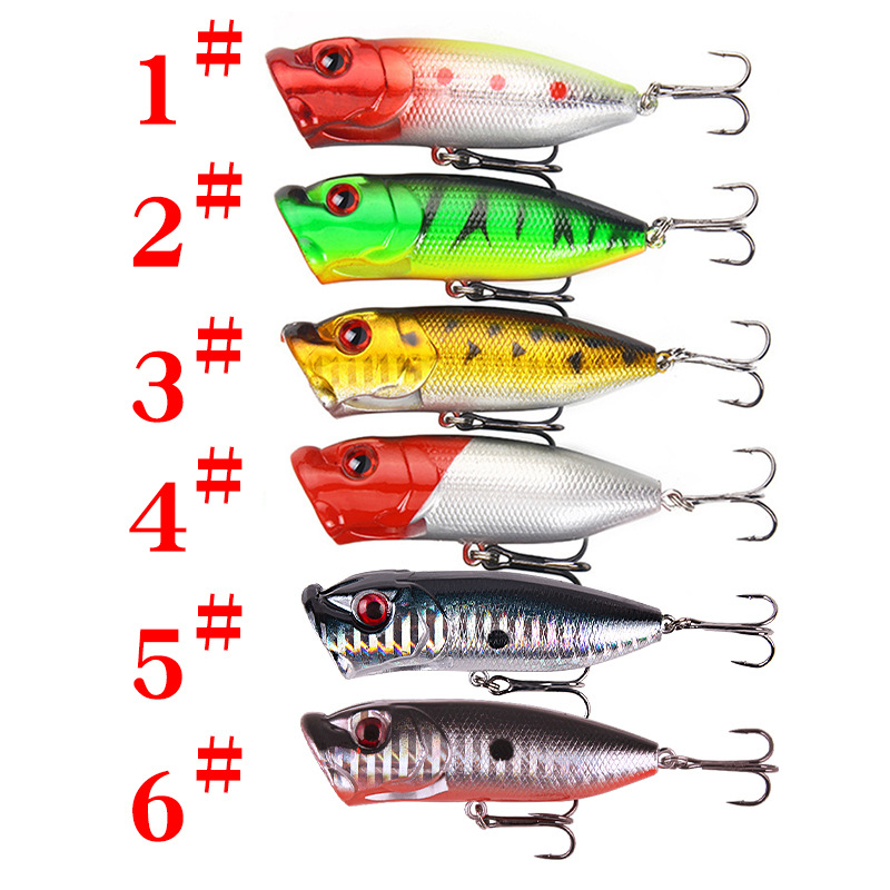 6 قطعة 6 ألوان (حقيبة opp)/5 ق - مراجعة Fishing Lure Topwater وسعره
