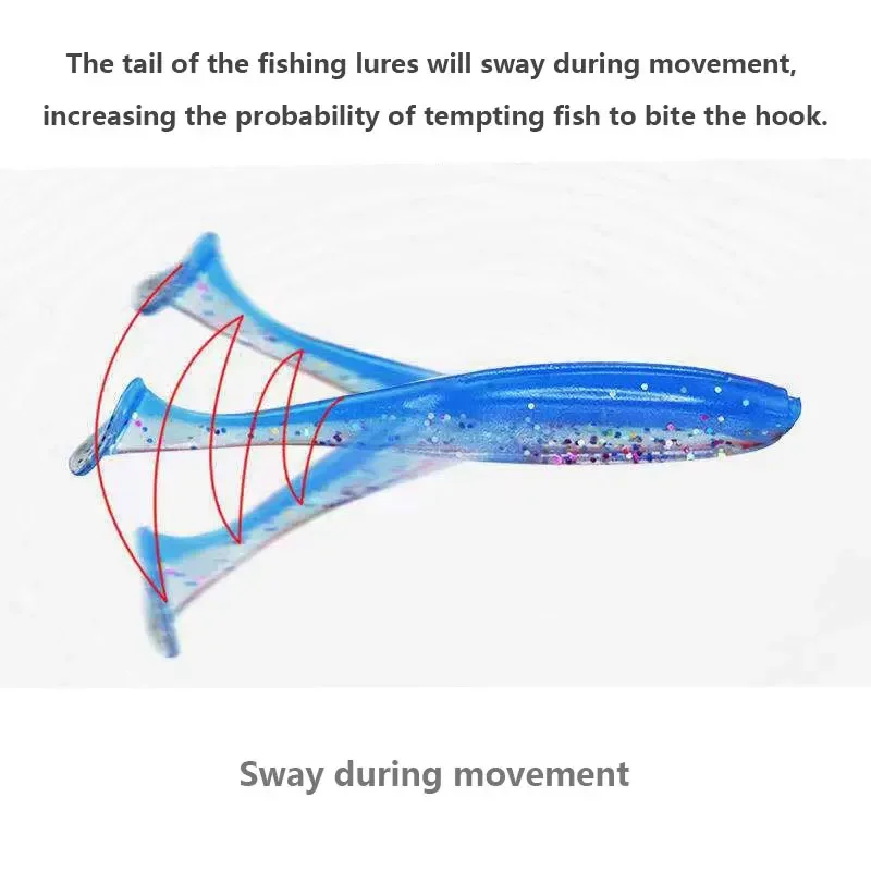 SHIQIAN 50 قطعة طعوم صيد ناعمة - مراجعة Fishing Lure Soft Plastic وسعره