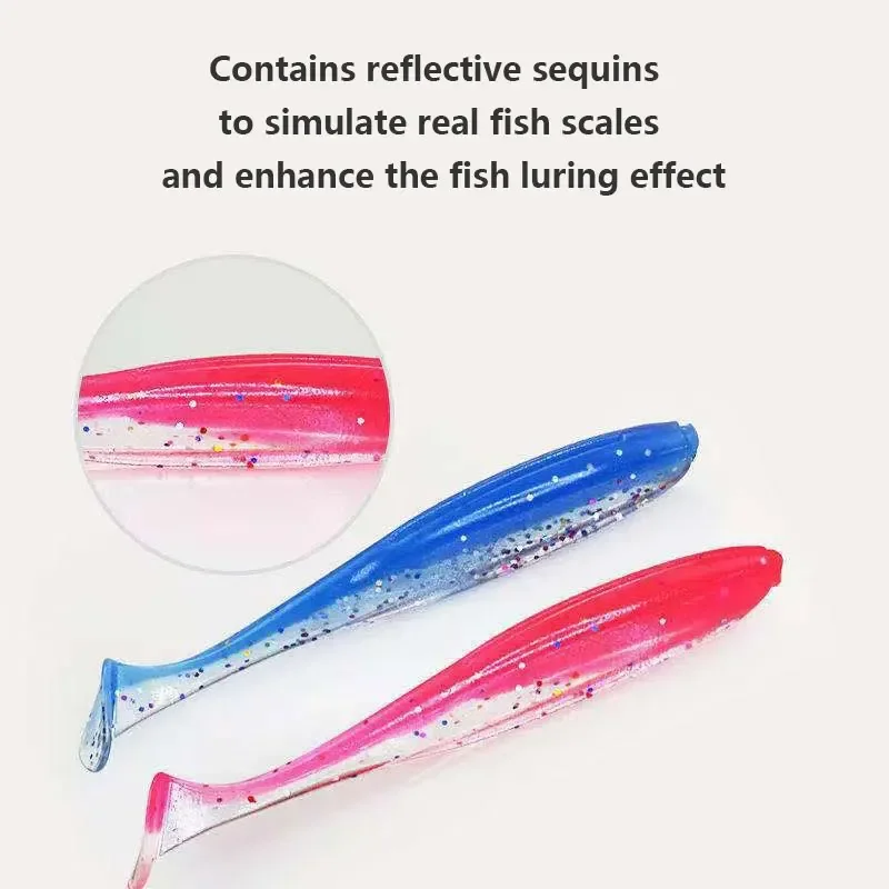 SHIQIAN 50 قطعة طعوم صيد ناعمة - مراجعة Fishing Lure Soft Plastic وسعره