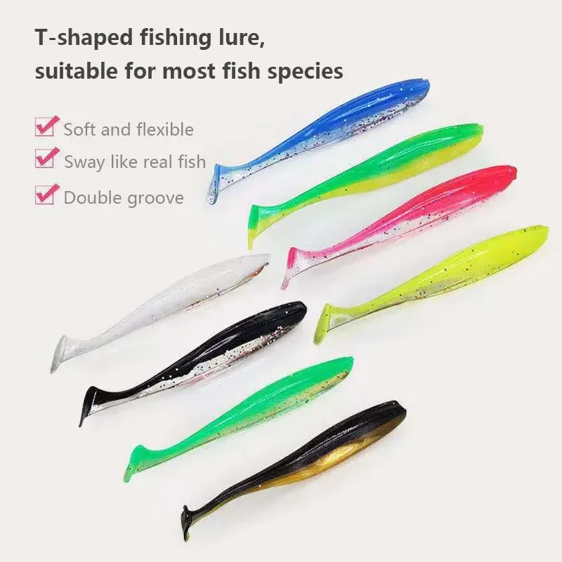SHIQIAN 50 قطعة طعوم صيد ناعمة - مراجعة Fishing Lure Soft Plastic وسعره