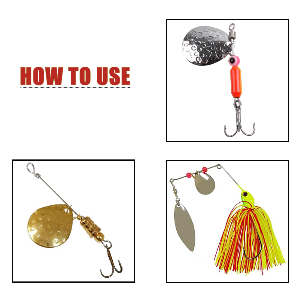 50 قطعة الصيد إغراء سبينر شفرا - مراجعة Fishing Lure Buzzbait وسعره