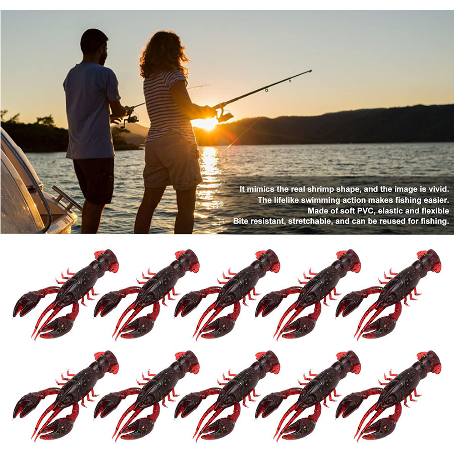 20 قطعة جراد البحر الطعم الاصط - مراجعة Fishing Lure Swimbait وسعره