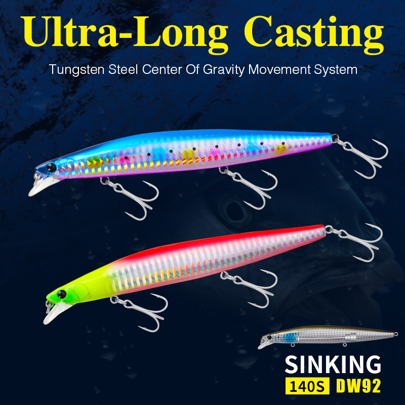 TSURINOYA 140 مللي متر 26 جرام - مراجعة Fishing Lure Jerkbait وسعره