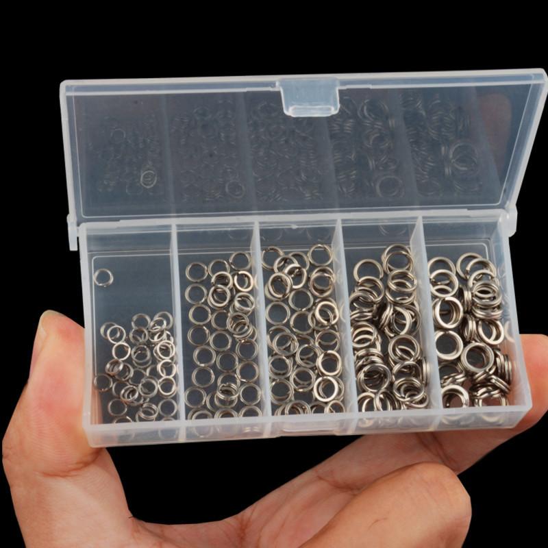 200 قطعة من حلقات الفولاذ المق - مراجعة Fishing Lure Accessories وسعره
