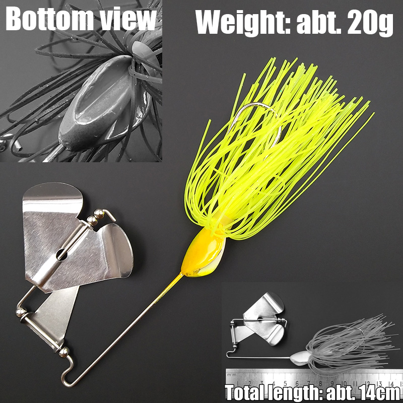 Wusanban Lunker Spinner الطعوم - مراجعة Fishing Lure Buzzbait وسعره