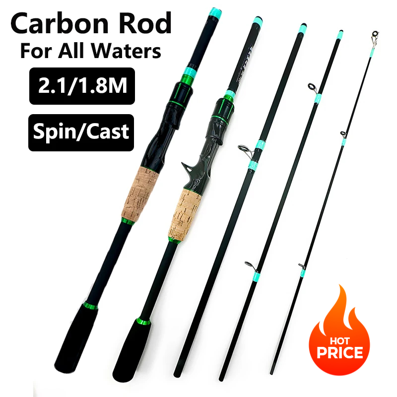 قصبة صيد دوارة صلبة بطول 1.8/2 - مراجعة Fishing Lure Jig وسعره