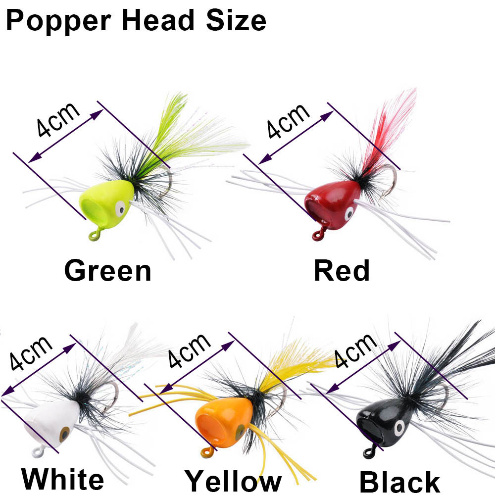 20 قطعة مجموعة طعوم صيد السمك  - مراجعة Fishing Lure Popper وسعره